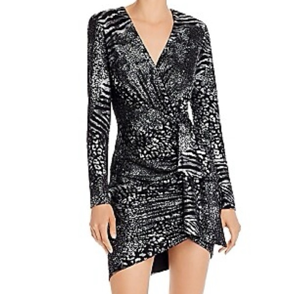 Aqua Luxe animal print leopard cocktail dress